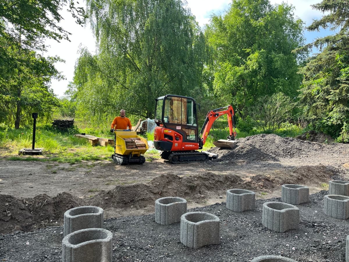 Arbeit an Terassenbau in Ludwigsburg