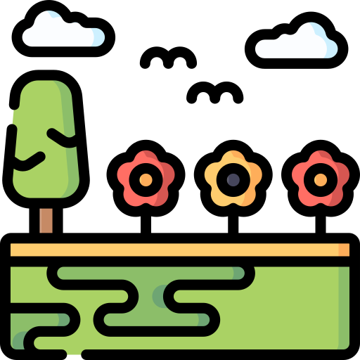 Gartenpflege Icon Beetbegrenzung