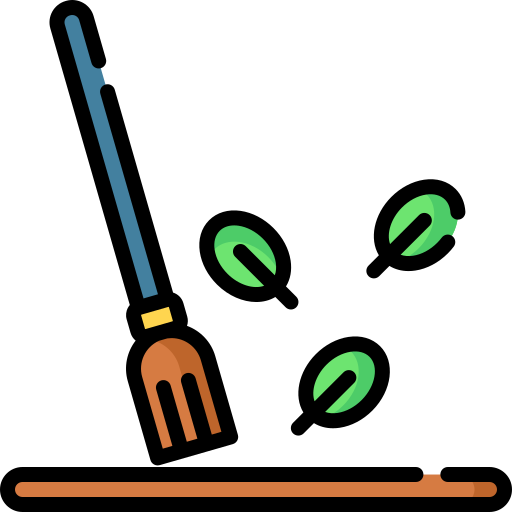 Gartenpflege Icon Laub Fegen